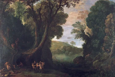 Landscape with Satyrs and Mythological Landscape