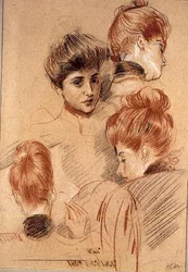 Studies of Mme. Helleu and Mme. Clarighy