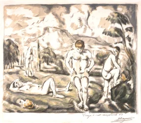 The Bathers (large plate)