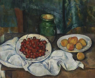 Still Life with Cherries and Peaches