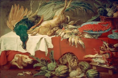 Still Life with Game and Lobster