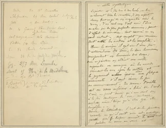 Address List; Manuscript Page (recto)