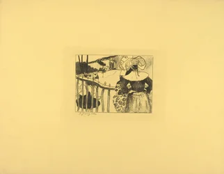 Breton Women by a Fence