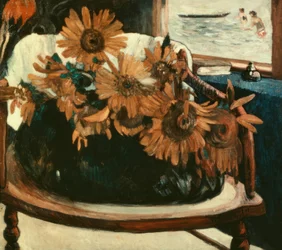 Sunflower Flowers in an Armchair I