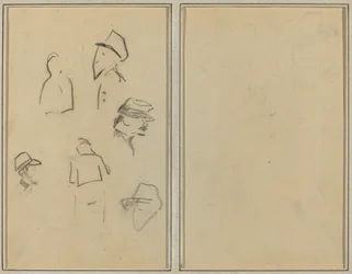 Four Heads and Two Figures