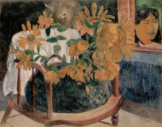 Still Life with Sunflowers on an Armchair (II)
