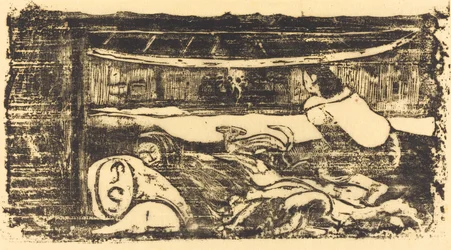 Interior of a Hut, in or after 1895