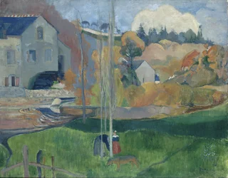 Landscape in Brittany. The David Mill