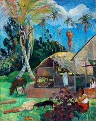 The Black Pigs. Gauguin, Paul Eugene Henri (1848-1903), 1891, Szépművészeti Múzeum, Budapest