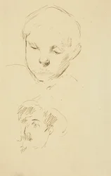 Profile of a Boy and Self-Portrait