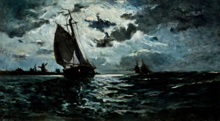 Sailing Ship in the Moonlight