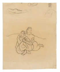 Seated Tahitian Women (related to the painting Nafea faa ipoipo [When Will You Marry?]) and Other Sketches