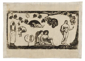Women, Animals, and Foliage, from the Suite of Late Wood-Block Prints