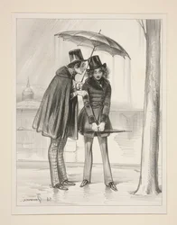 On the Terrace by the Water... ? - I have an appointment here, my dear fellow, with a charming woman!...