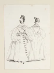 In the evening. Dresses of muslin and Florence gauze, ...