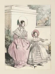 July 1838. Dress in Surat Muslin