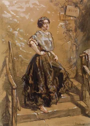 Young Woman Standing on Steps