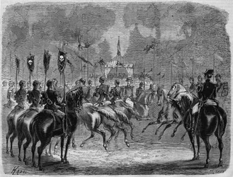 Annual carousel (parade) of the students of the Ecole de Saint-Cyr, August 13