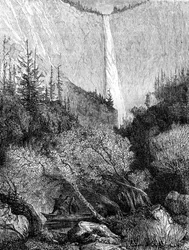 Waterfall, Yosemite National Park, California, 19th century