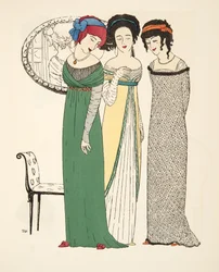 Three Evening Dresses from Les Robes de Paul Poiret, pub. 1908