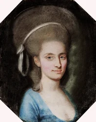 Portrait of a Lady in a Blue Dress