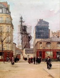 Liberty Enlightening the World. The statue of Liberty made by Frederic Auguste Bartholdi in the Gayet foundry, rue de Chazelles near the Boulevard de Courcelles in Paris before leaving for New York in 1883.