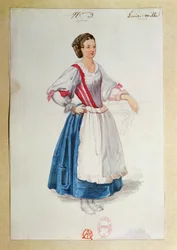 Costume for Luisa Miller by Giuseppe Verdi (sketch)
