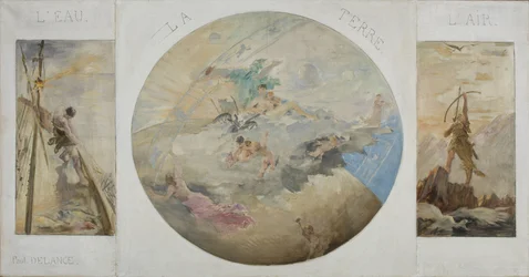 Sketch for the Hôtel de Ville dining room in Paris: Water, Earth, Air, between 1891 and 1892
