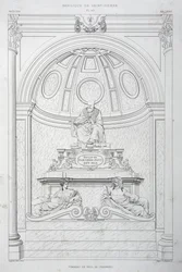 Funeral monument of Pope Paul III, engraving from The Vatican and St Peter