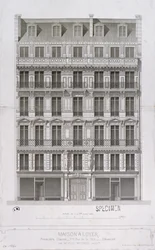 Design for a Block of Flats of the Haussmann style in the rue de la Paix, Paris