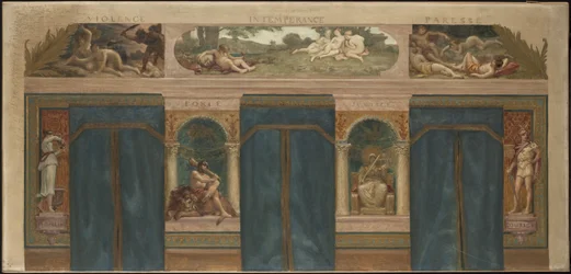 Sketch for the Saint-Maur-des-Fossés town hall: Virtues Opposed to Vices (Force - Justice), 1883