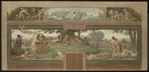 Sketch for the Town Hall of Saint-Maur-des-Fossés: Virtues Opposed to Vice (Youth. Golden Age)