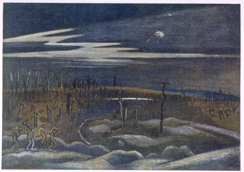 Meadow with Copse, from British Artists at the Front, Continuation of The Western Front, Part Three, Paul Nash