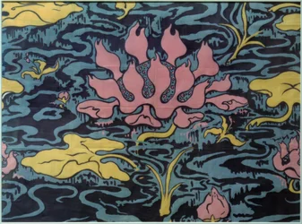 Decorative Fabric with Water Lily