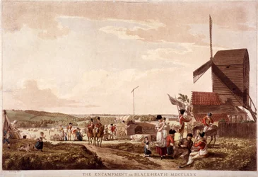 Encampment on Blackheath, Greenwich, London