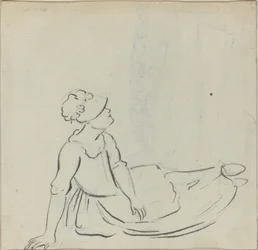 Girl with a Bonnet Reclining