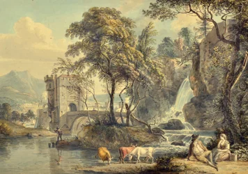 Landscape with a Waterfall