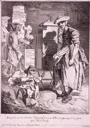 Woman with a Raree Show, Cries of London, 1760