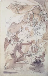 The Virgin and Child Jesus with Saint Bernard, 18th century