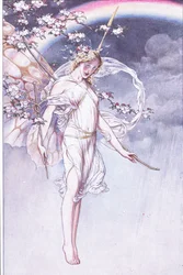 The Queen of the Sky, Whose Watery Arch and Mess and I, Bides the Leave These (illustration from The Tempest)