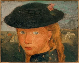 Head of a Little Girl with Straw Hat