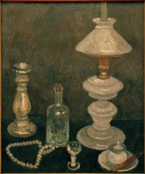 Still Life with Glass Lamp