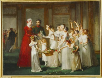 Arrival of the Archduchess Marie Louise in the Gallery of Chateau Compiegne