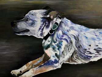 Running Blue Dog