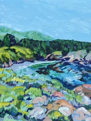 Vibrant Coastal View