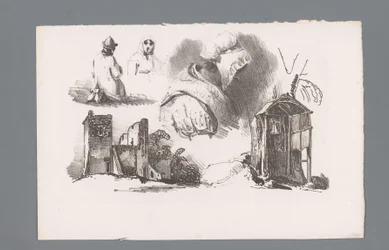 Three Figures and Two Ruins