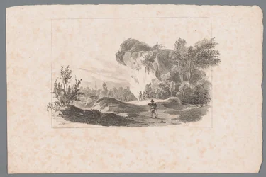 Landscape with Figures by a Rock