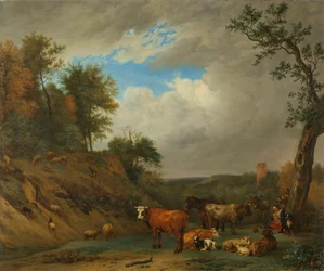 Herdsmen with Their Cattle