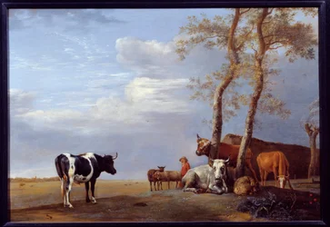 Landscape with Peasant and Animals
