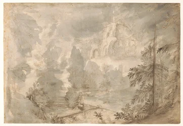 Mountain Landscape with Ruins